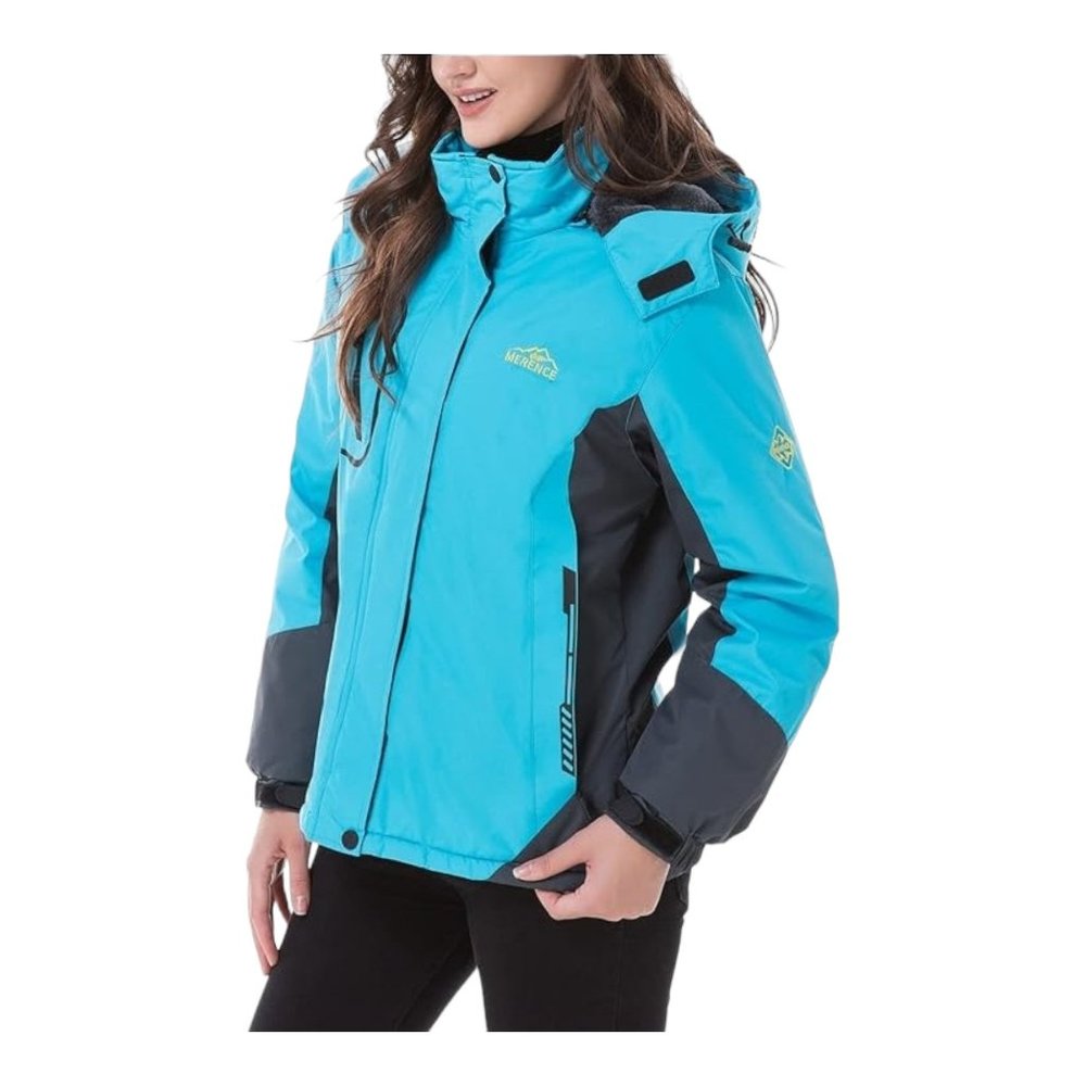 Women's Merence Waterproof Ski Jacket 2XL Windproof Rain Jacket Winter Snow Coat